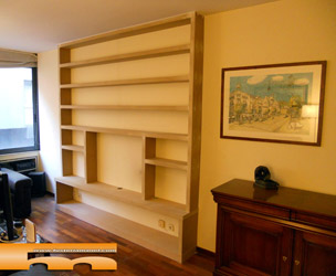 estanteria librería mueble tv a medida realizado en dm para pintar barcelona estanteria librería mueble tv a medida realizado en dm para pintar barcelona